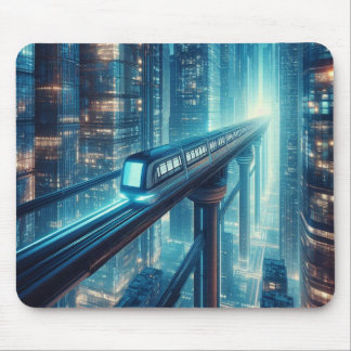 Mousepad Neon Monorail Skyline