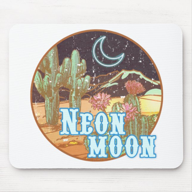 Mousepad Neon Moon Retro Western (Frente)