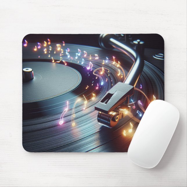 Mousepad Neon Musical Notes Que Emana De Tornável (Com mouse)