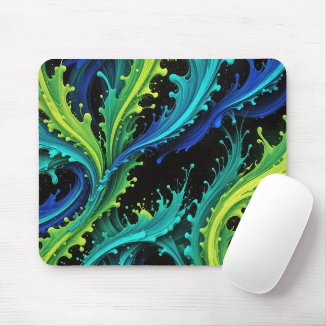 Mousepad Neon Paint Espalha A Preto (Com mouse)