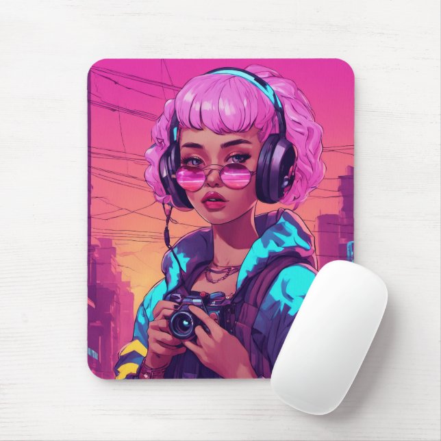 Mousepad Neon Pink- (Com mouse)