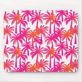 Mousepad Neon Pink Orange Palm Tree Ibiza