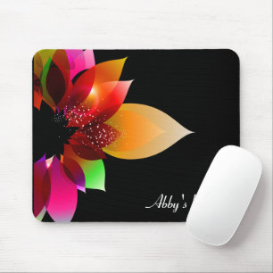 Mousepad Neon Rainbow Dahlia A Preto