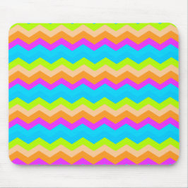 Mousepad Neon Rainbow Zigzag