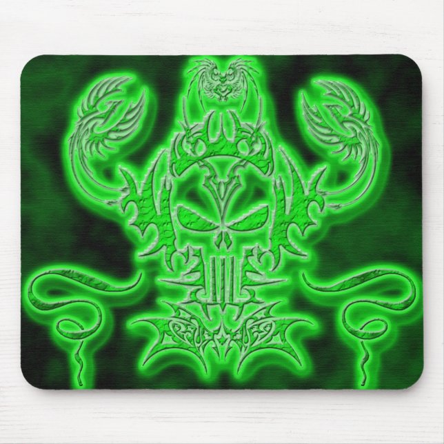 Mousepad Neon Skull (Frente)
