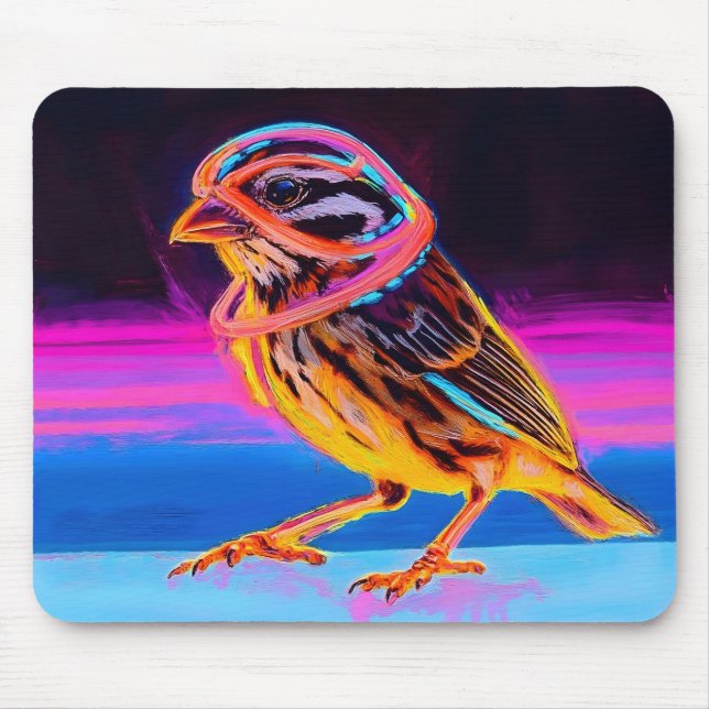 Mousepad Neon Sparrow com Acentos Brilhantes (Frente)
