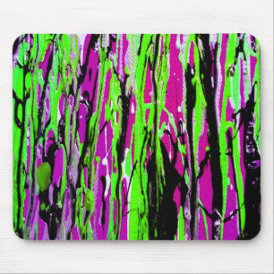 Mousepad Neon Splatter Paint Roxo Verde e Preto