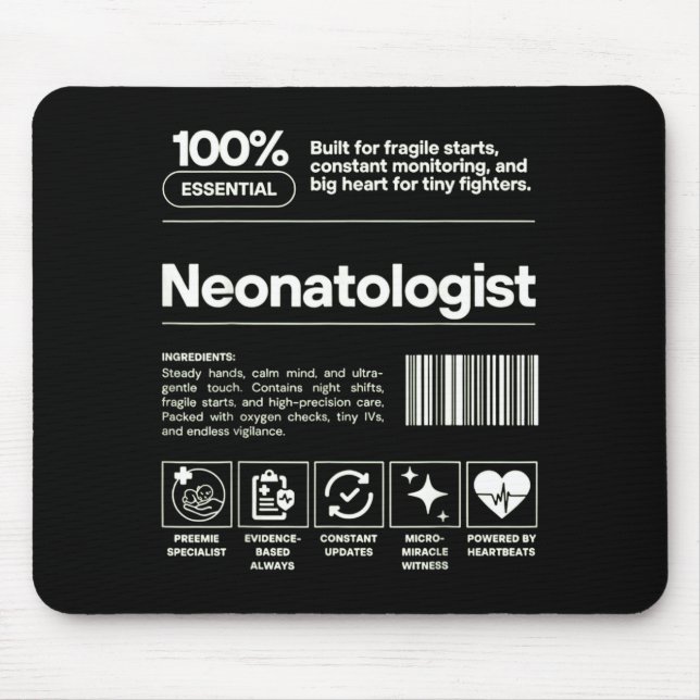 Mousepad Neonatologist &amp; D Neonatology Gift Nicu Doctor (Frente)