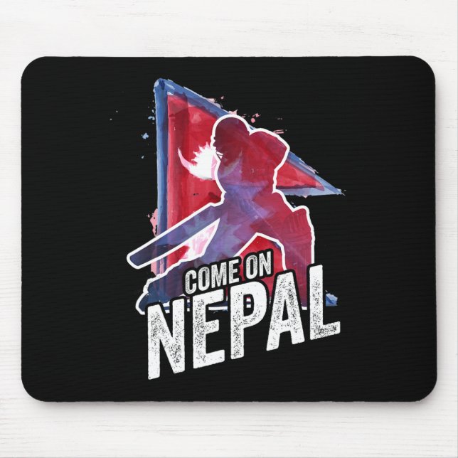 Mousepad Nepal Cricket Jersey Nepali Flag Supporter Cricket (Frente)