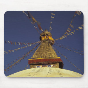 Mousepad Nepal, Kathmandu. Sob bandeiras de oração, cuidado