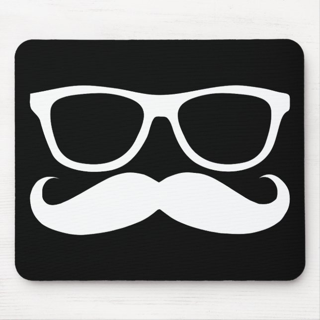 Mousepad Nerd de bigode (Frente)