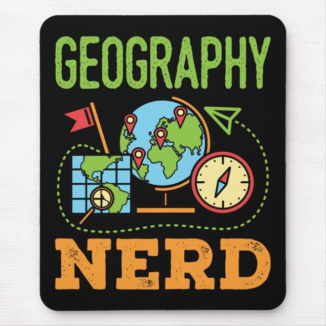 Mousepad Nerd geográfico (Frente)
