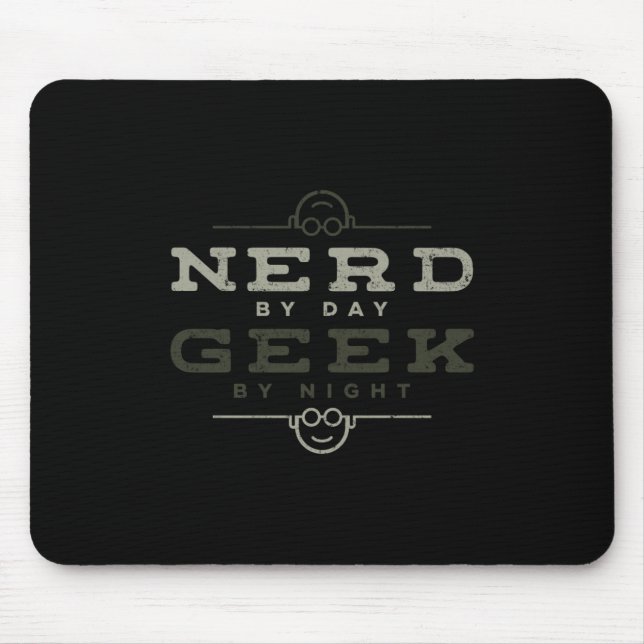 Mousepad Nerd por Geek do Dia pela Noite (Frente)