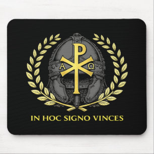 Mousepad Neste Sinal Vencerás Capacete Romano Chi-Rho