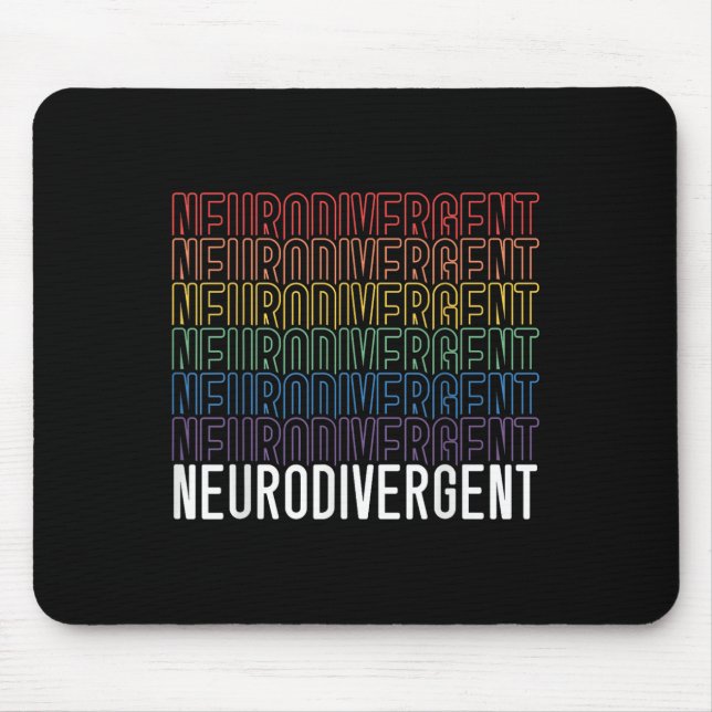 Mousepad Neurodivergente Neurodiversidade Arco-Íris Adhd As (Frente)