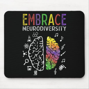 Mousepad Neurodiversidade Abraça Adhd Autismo Cérebro Asd