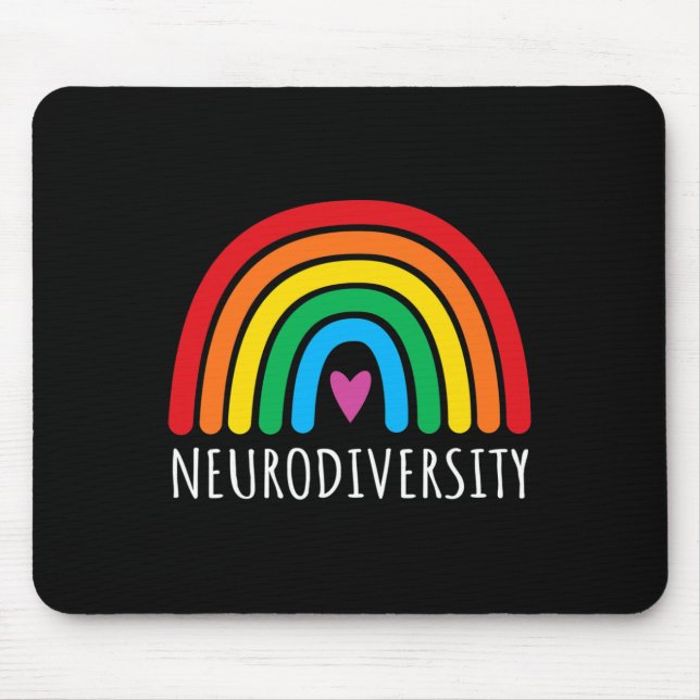 Mousepad Neurodiversidade Arco-Íris Autismo Sensibilização  (Frente)