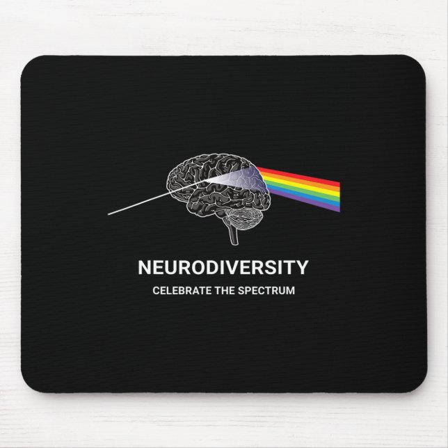 Mousepad NeuroDiversidade Autismo Espectro Asd Arco-Íris Br (Frente)