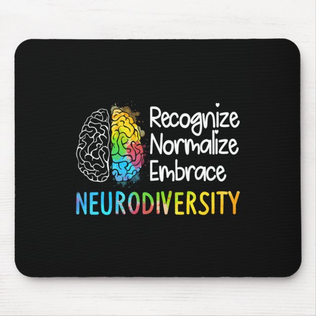 Mousepad NeuroDiversidade Autismo Espectro Asd Arco-Íris Br (Frente)