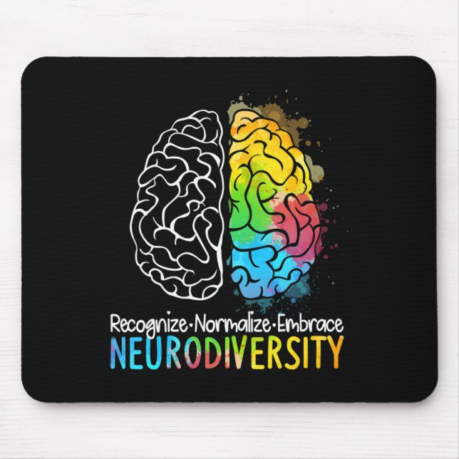 Mousepad NeuroDiversidade Autismo Espectro Asd Arco-Íris Br (Frente)