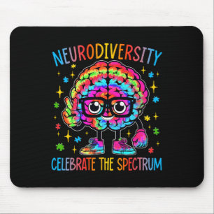 Mousepad Neurodiversidade Cérebro Autismo Sensibilização e