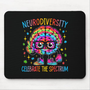 Mousepad Neurodiversidade Cérebro Autismo Sensibilização e