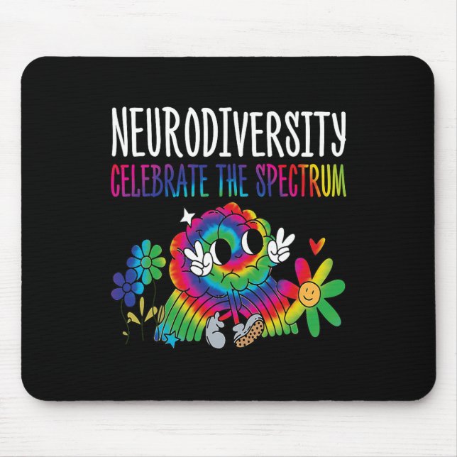 Mousepad Neurodiversidade Cérebro Conscientização Autismo A (Frente)