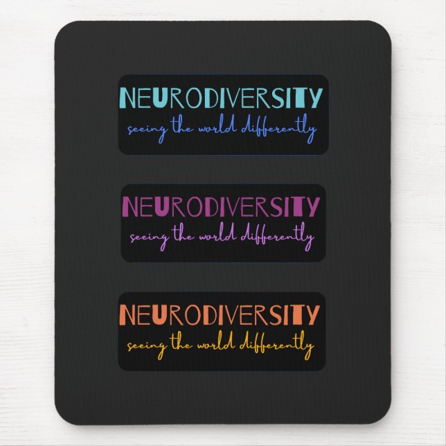 Mousepad Neurodiversidade Colorida (Frente)