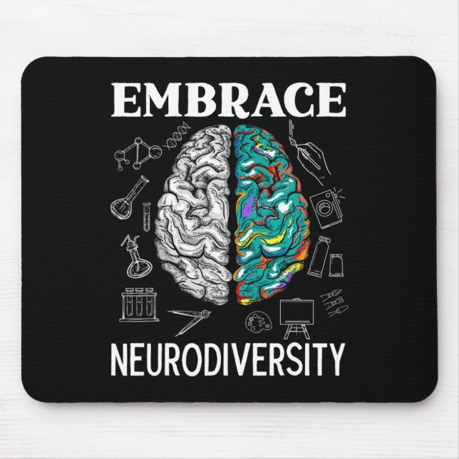 Mousepad Neurodiversidade e consciência saúde mental (Frente)