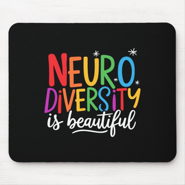 Mousepad Neurodiversidade É Lindo Sped Adhd Conscientização (Frente)