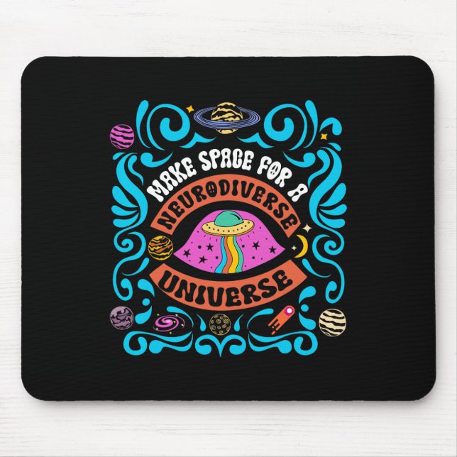 Mousepad Neurodiversificada Neurodiversidade Unificada Adhd (Frente)
