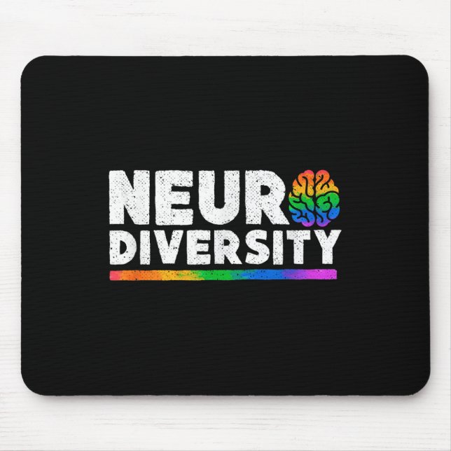 Mousepad Neurodiversity Autism Adhd Saúde Mental Consciênci (Frente)