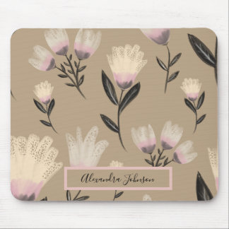 Mousepad Neutral Blush Floral  | Moderno Botânico