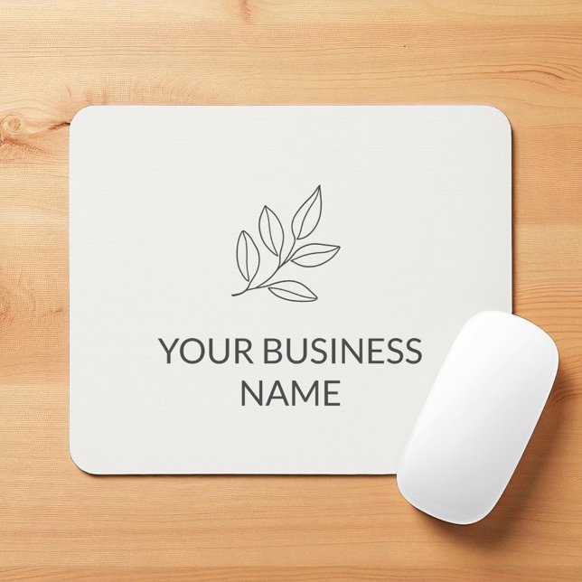 Mousepad Neutral Minimalist Small Business Botanical (Criador carregado)