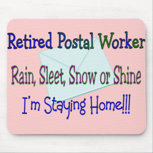Mousepad Neve do Sleet da chuva do trabalhador postal "que