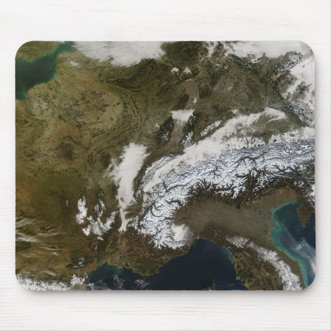 Mousepad Neve, nevoeiro e nuvens baixas na Europa Ocidental (Frente)