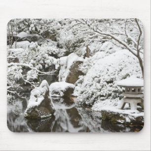 Mousepad Neve no Jardim Japonês de Portland, 2