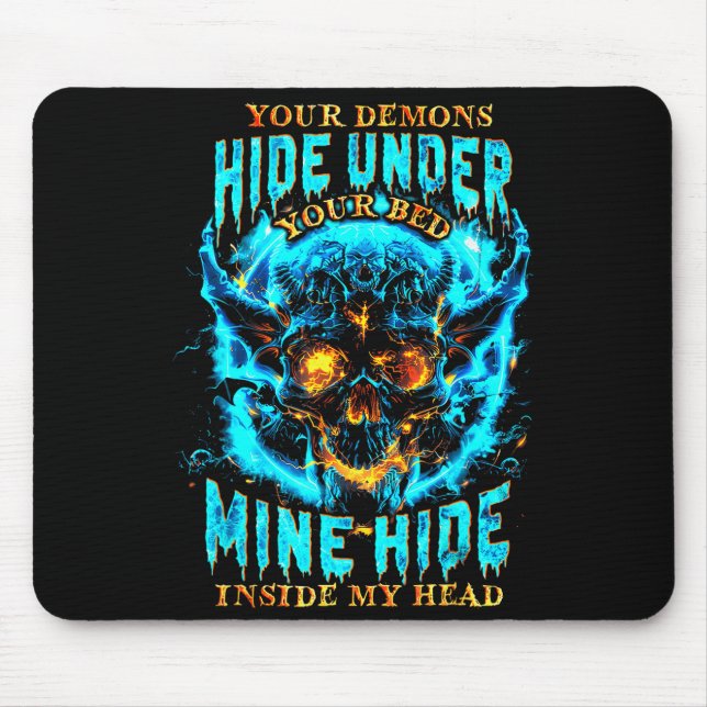 Mousepad Never Better Skeleton Messy Bun Drinking Coffee Me (Frente)