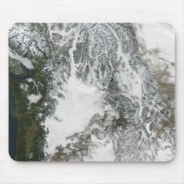 Mousepad Nevoeiro e neve no noroeste do Pacífico (verdadeir (Frente)