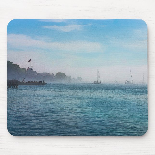 Mousepad Nevoeiro no porto de Mackinac (Frente)