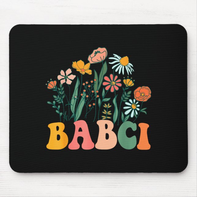 Mousepad New Babci Wildflower First Birthday &amp; Baby Sho (Frente)