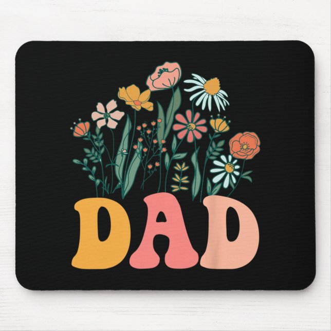 Mousepad New Dad Wildflower First Birthday &amp; Baby Showe (Frente)