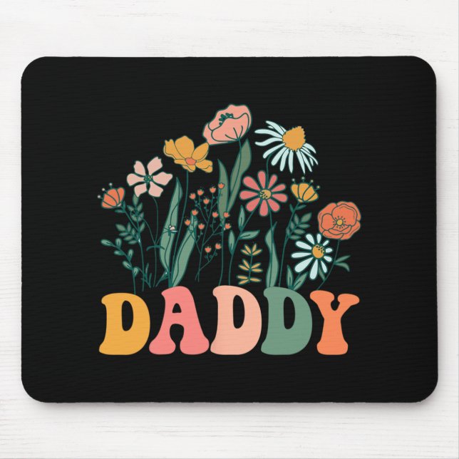 Mousepad New Daddy Wildflower First Birthday &amp; Baby Sho (Frente)