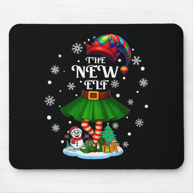 Mousepad New Elf Squad Xmas Women Girls Mom Christmas Famil (Frente)