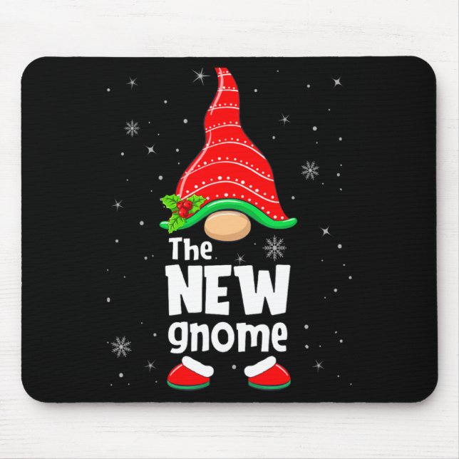 Mousepad New Gnome Matching Family Group Christmas Party Pa (Frente)