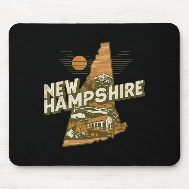 Mousepad New Hampshire Souvenirs For Men, Women &amp; Kids  (Frente)