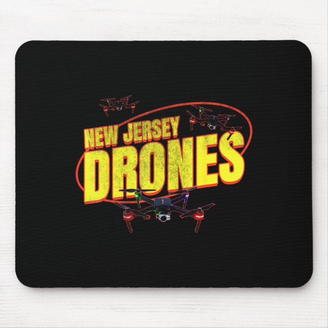 Mousepad New Jersey Drones Funny Mystery Drones In New Jers (Frente)
