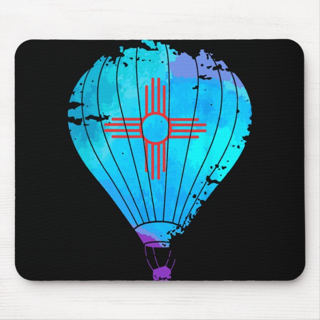 Mousepad New Mexico Festival Hot Air Balloon Zia Gift  (Frente)