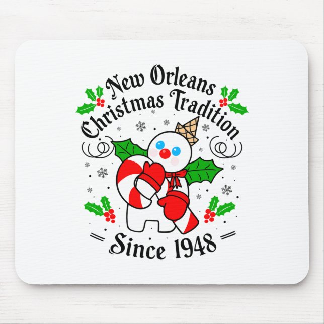 Mousepad New Orleans Mr Bingle Christmas Tradition Snowman  (Frente)