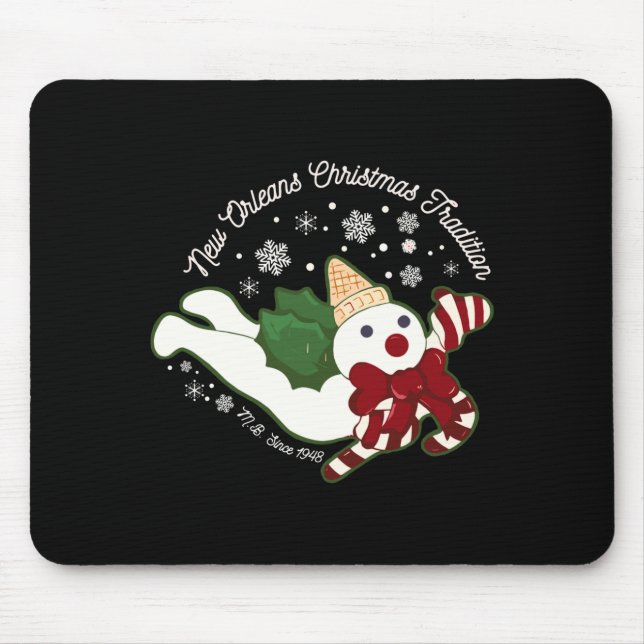 Mousepad New Orleans Mr Bingle Christmas Tradition Snowmen  (Frente)